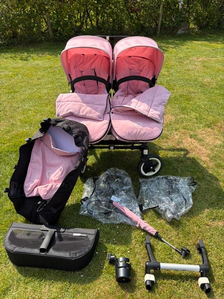 Bugaboo Donkey Duo, rose - set très complet, Kinderen en Baby's, Kinderwagens en Combinaties, Zo goed als nieuw, Bugaboo, Ophalen