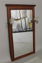 Afgeschuinde spiegel in EMPIRE-stijl met 2 lampjes, 50 tot 100 cm, 100 tot 150 cm, Rechthoekig, Ophalen
