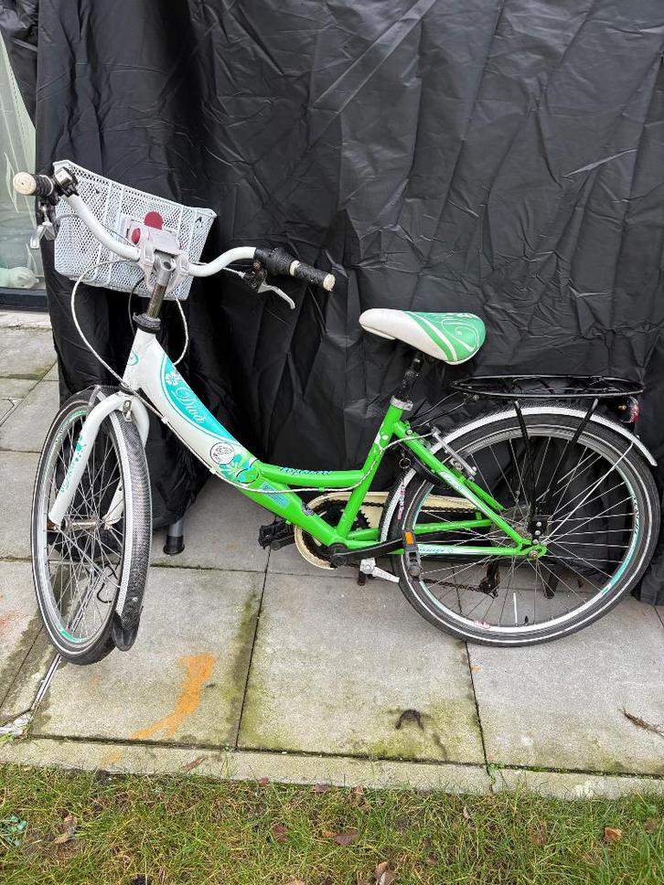 Fiets, Fietsen en Brommers, Fietsen | Meisjes, Gebruikt, 24 inch, Handrem, Versnellingen, Ophalen