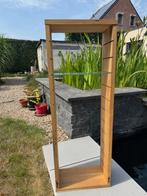 Rekje met 5 glazen legplankjes 17,5x13,5xh93 cm, Enlèvement, Utilisé