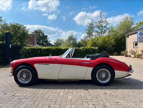 Austin Healey BJ8,1964, Auto's, Austin, Particulier, Open dak, Radio, Benzine, Cabriolet, 2 deurs, Handgeschakeld, Rood, Blauw