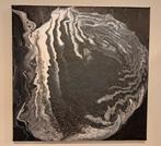 Abstract modern acryl canvas - 50*50cm - zwart/wit, Enlèvement ou Envoi