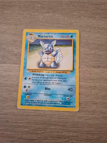 Wartortle, Hobby en Vrije tijd, Verzamelkaartspellen | Pokémon, Ophalen of Verzenden, Zo goed als nieuw, Losse kaart, Foil