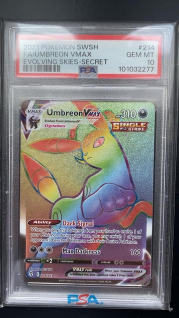 PSA 10 Umbreon VMAX Evolving Skies beschikbaar voor biedingen