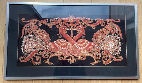 Batik uit Sri Lanka 50 x 85 cm, Antiek en Kunst, Kunst | Niet-Westerse kunst, Ophalen