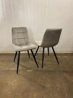 17 eetkamerstoelen horeca restaurant stoel velvet grijs, Huis en Inrichting, Stoelen, Ophalen, Nieuw, Metaal, Grijs