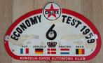 Rally plaat Caltex Economy Test 1959, Ophalen of Verzenden, Gebruikt, Auto's