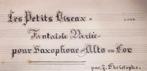 Livre de partitions de musique entièrement manuscrite, Enlèvement ou Envoi