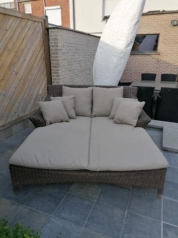 Wicker ligbed + kussens, Enlèvement, Utilisé, Osier, Mobile