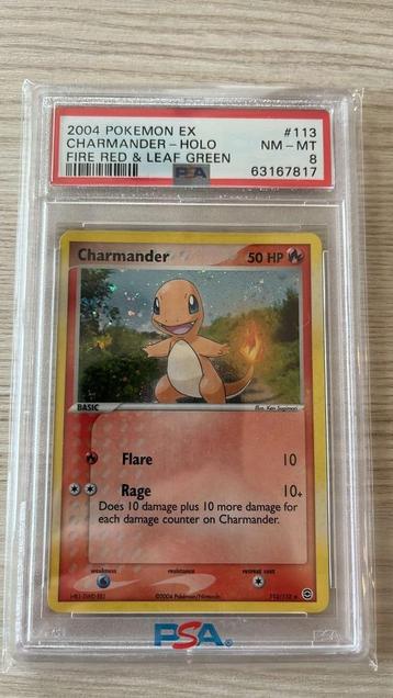 Charmander holo PSA 8 EX FireRed & LeafGreen disponible aux enchères