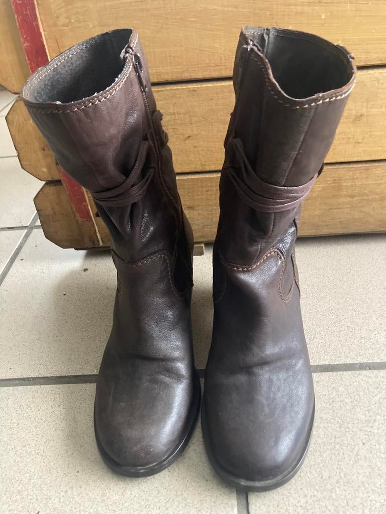 Kalfsleren bottines met leder gevoerd maat 40, Ophalen