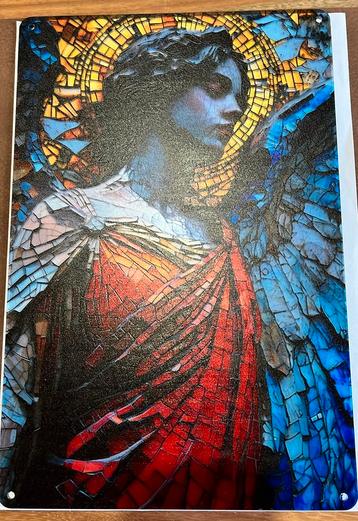 Plastic plaat met mooie afbeelding van een Engel 20 x 30cm beschikbaar voor biedingen