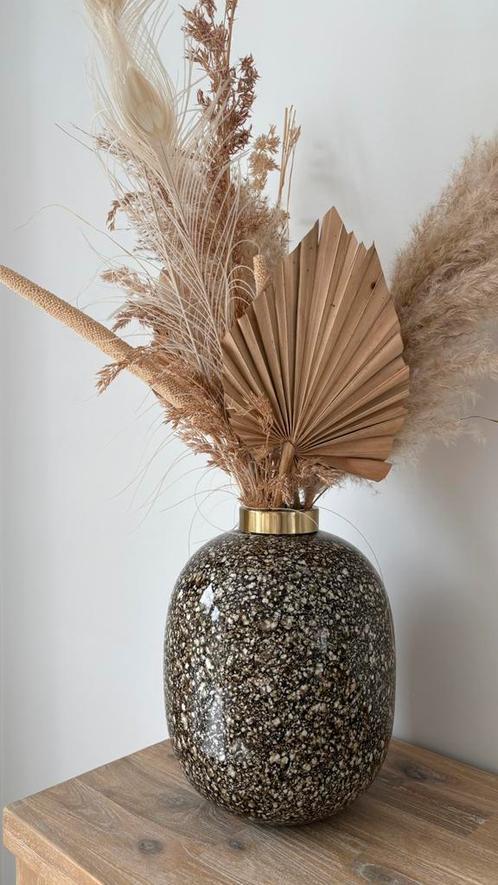 Droogbloemen in stijlvolle vaas, Huis en Inrichting, Woonaccessoires | Droogbloemen, Zo goed als nieuw, Ophalen