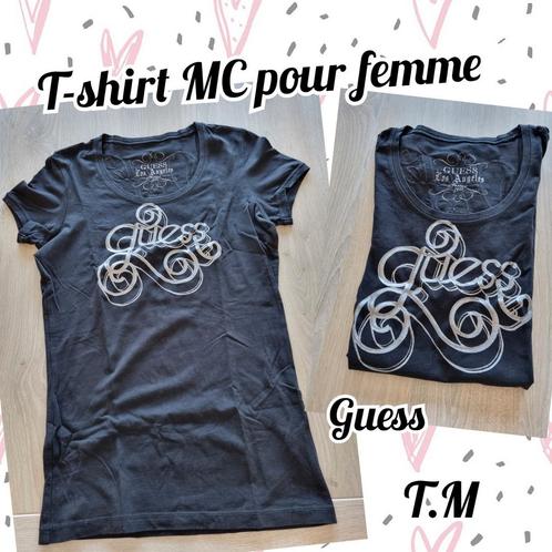 T-shirt MC pour femme-noir-Guess-T.M, Kleding | Dames, T-shirts, Gedragen, Maat 38/40 (M), Zwart, Korte mouw, Ophalen of Verzenden
