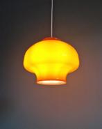 Vintage oranje opaline hanglamp, jaren 60-70, Ophalen of Verzenden