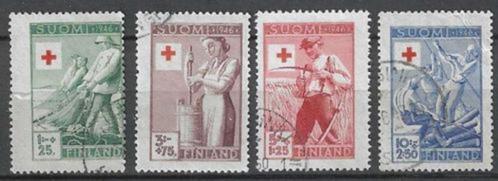 Finland 1945 - Yvert 305-308 - Rode Kruis - Industrie (ST), Timbres & Monnaies, Timbres | Europe | Scandinavie, Affranchi, Finlande