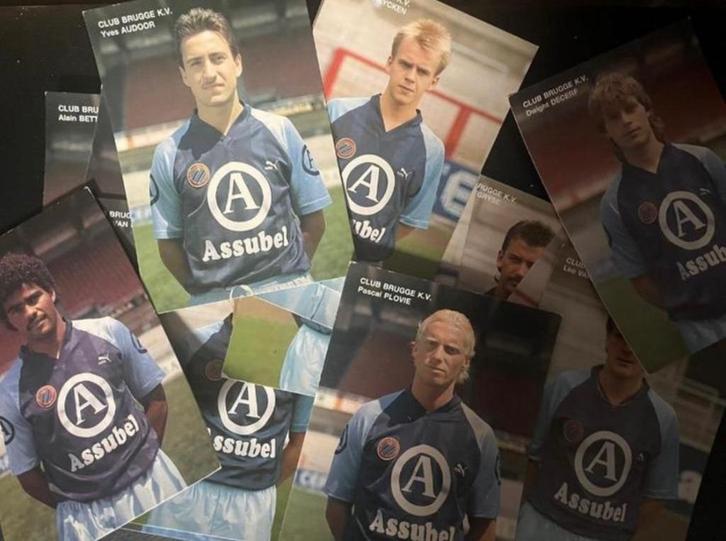 Club Brugge spelersfoto's Assubel-periode, Verzamelen, Sportartikelen en Voetbal, Ophalen of Verzenden