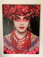 Kleurrijk canvas portret – 90 x 120 cm, Ophalen