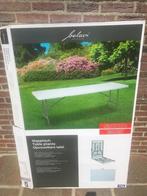 partytafel - Inklapbaar - Wit - H 74 x L 244 x B 75 CM, Tuin en Terras, Ophalen, Nieuw, Rechthoekig, Kunststof
