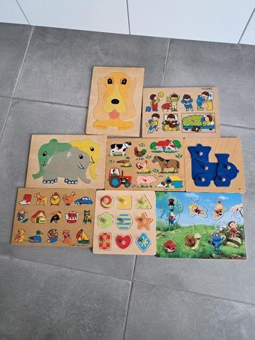 Pakket peuter-/ kleuterpuzzels, Enlèvement ou Envoi, Utilisé, 6 mois à 2 ans, En bois