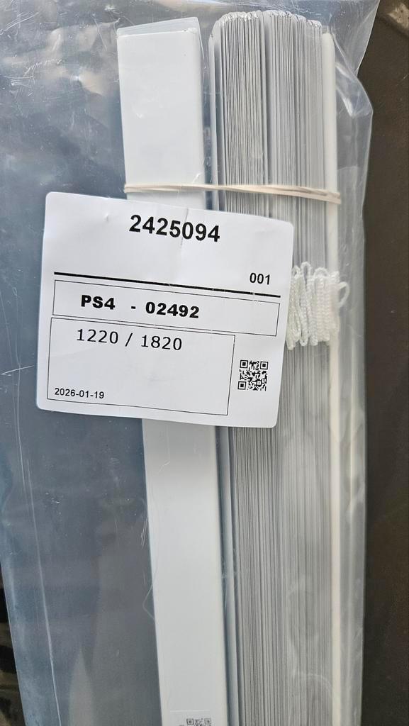 Jaloezieën 122x182 cm - Mat Wit (Luxaflex stijl), Huis en Inrichting, Stoffering | Gordijnen en Lamellen, Wit, Ophalen