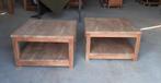 Showroommodel 2 Teak Salontafels 70x70cm, Ophalen, 50 tot 100 cm, 50 tot 100 cm, Zo goed als nieuw