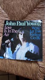 Vinyl (45t) John paul young " love is in the air ", Ophalen, 1980 tot 2000, Gebruikt
