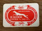 Speelkaart Likeurstokerij De Hazewind Kortrijk, Enlèvement ou Envoi, Comme neuf, Carte(s) à jouer