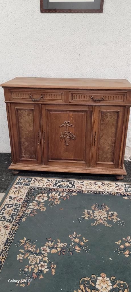 Buffet ancien 3 portes 2 tiroirs, Huis en Inrichting, Woonaccessoires | Overige, Ophalen
