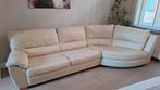 Beige Natuzzi 3 zit met poef, Huis en Inrichting, Ophalen