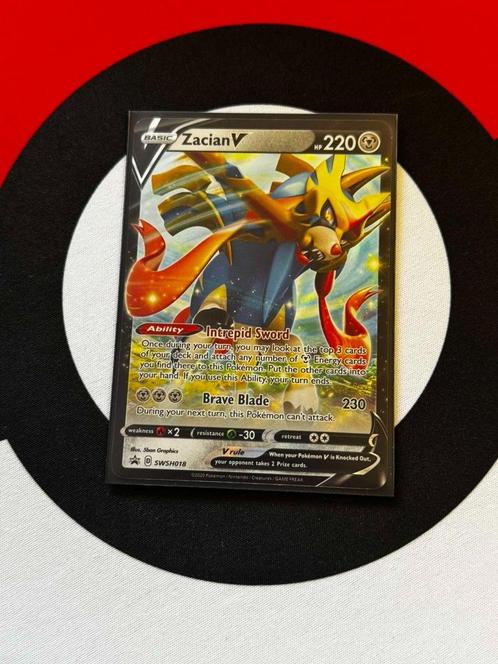 Pokémon - Zacian V - SWSH018 Promo - NM, Hobby en Vrije tijd, Verzamelkaartspellen | Pokémon, Zo goed als nieuw, Losse kaart, Ophalen of Verzenden