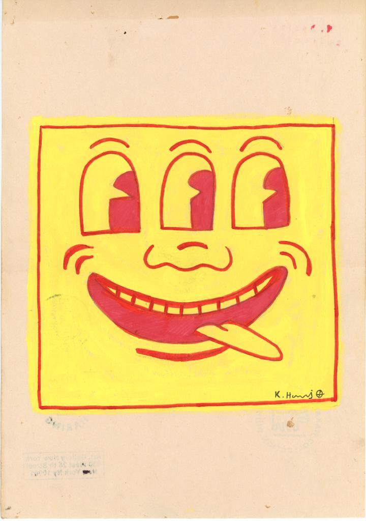 Keith Haring Artwork, Antiquités & Art, Art | Peinture | Moderne, Enlèvement ou Envoi