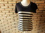 (70)- blouse femme t.38 noire beige - sixty sence -, Maat 38/40 (M), Zwart, Ophalen of Verzenden, Sixty sence