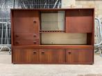 Highboard Kast met Vitrine Woonkamer Vintage Scandinavisch, Ophalen