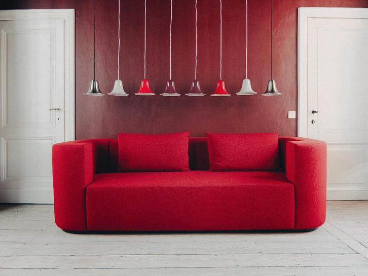 Red Design Sofa Verpan VP168, Huis en Inrichting, Zetels | Zetels, Zo goed als nieuw, Rechte bank, Driepersoons, 250 tot 300 cm