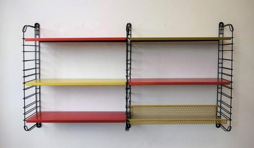 Vintage Tomado wandrek boekenrek Dekker metaal 60's rek, Huis en Inrichting, Woonaccessoires | Wandplanken en Boekenplanken, Gebruikt