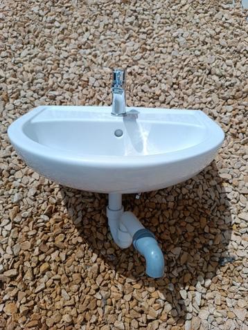 Lavabo Saval (55*43) + Robinet mitigeur Paffoni, Enlèvement, Utilisé, Lavabo