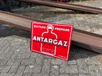 Antargaz emaille reclamebord, Verzamelen, Ophalen of Verzenden, Gebruikt, Reclamebord