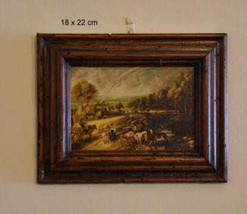 Miniatuur schilderijtjes set van 3-stuks beschikbaar voor biedingen