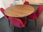 Ronde tafel + 4 stoelen te koop, Huis en Inrichting, Tafels | Eettafels, Gebruikt