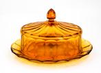 luxval kaasstolp amberkleurig (ovaal model), Antiek en Kunst, Ophalen of Verzenden