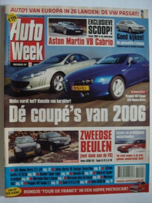 AutoWeek 12-2006 Alfa Romeo Brera/Peugeot 407 Coupé/SAAB 9-7, Livres, Autos | Brochures & Magazines, Utilisé, Général, Envoi