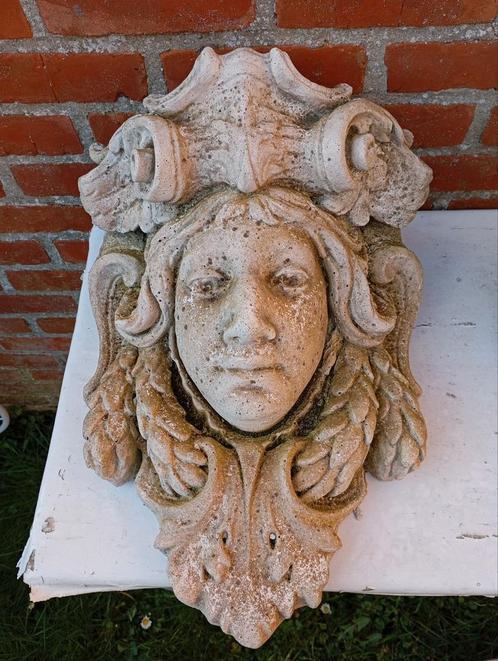 Mooie Betonnen  Muur BLOEMENHANGER ..... Hoogte 40 CM, Tuin en Terras, Tuinbeelden, Gebruikt, Mensenbeeld, Beton, Ophalen