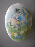 Boite de PAQUES cote d'or "décor chat ombrelle", Collections, Boîte en métal, Enlèvement ou Envoi, Utilisé, Autre, Autres marques