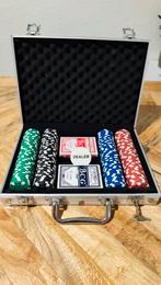 Poker set met nieuwe kaarten, Hobby en Vrije tijd, Vijf spelers of meer, Ophalen of Verzenden, Zo goed als nieuw
