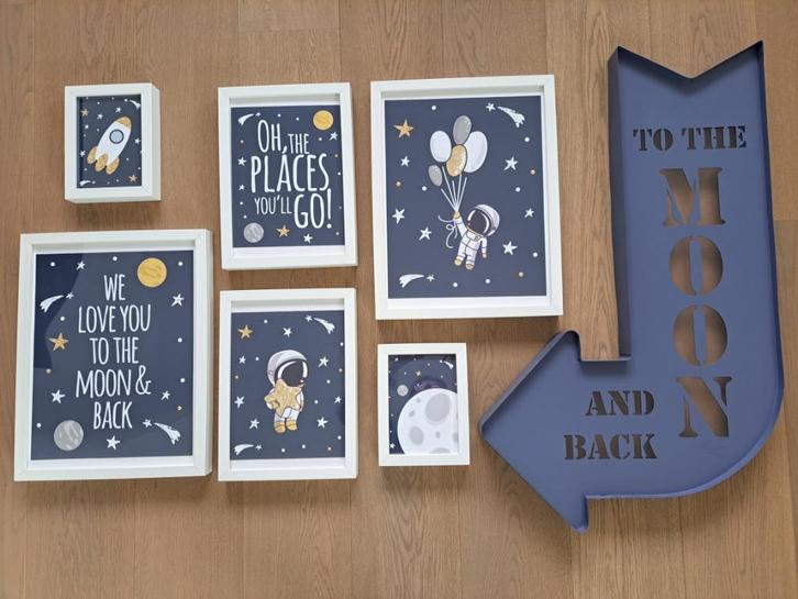 Decoratie kinderkamer "de ruimte", Kinderen en Baby's, Kinderkamer | Inrichting en Decoratie, Zo goed als nieuw, Wanddecoratie