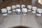 8 EIERDOPJES IN DELFTS BLAUW, Antiek en Kunst, Ophalen