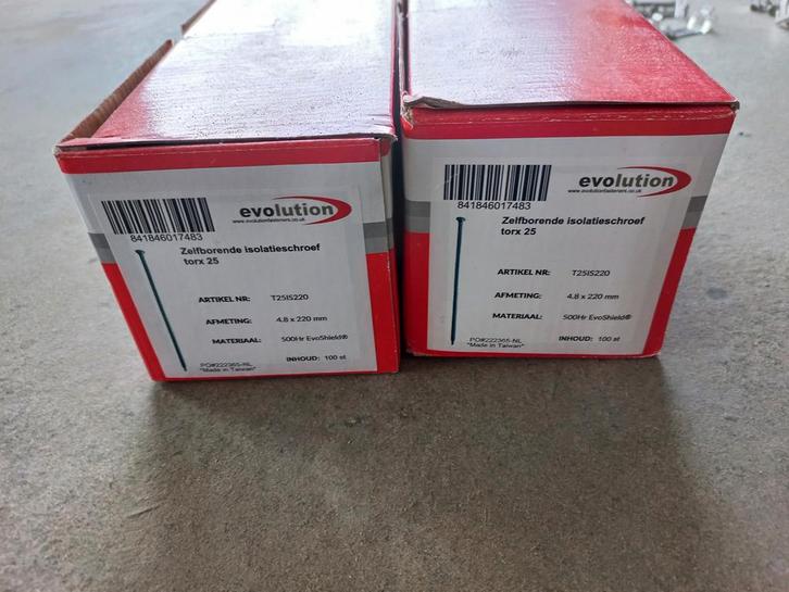 isolatie schroef 220mm, Doe-het-zelf en Bouw, IJzerwaren en Bevestigingsmiddelen, Nieuw, Schroeven, Ophalen of Verzenden