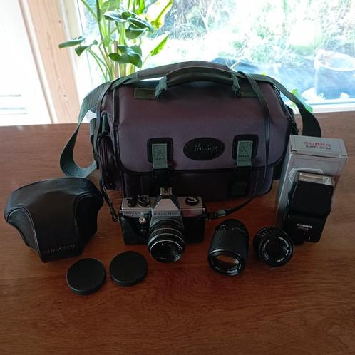 PRAKTICA MTL 5 B vintage fotocamera met toebehoren, Audio, Tv en Foto, Fotocamera's Analoog, Gebruikt, Overige Merken, Ophalen of Verzenden