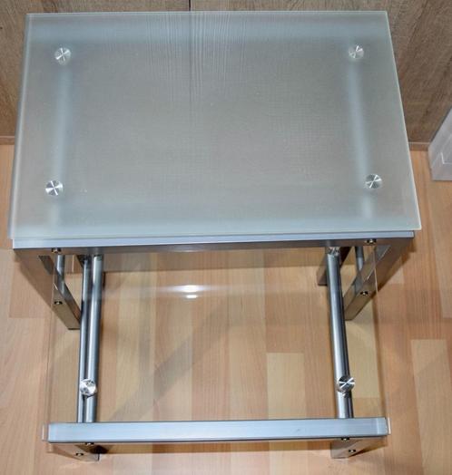 Ensemble de deux tables gigognes, Huis en Inrichting, Tafels | Bijzettafels, Zo goed als nieuw, Rechthoekig, Minder dan 45 cm